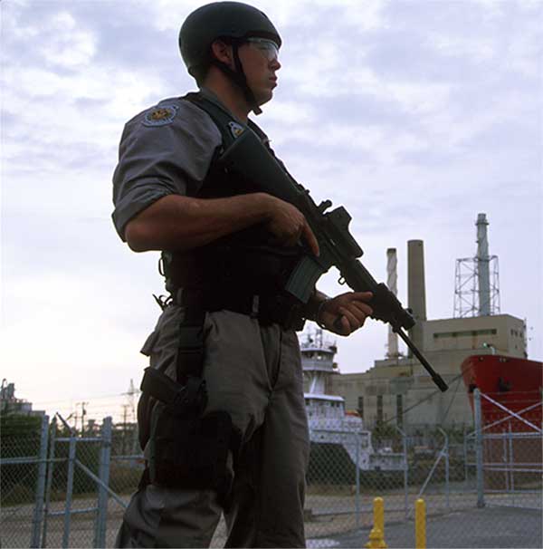 Anti Terrorism Officers at the port